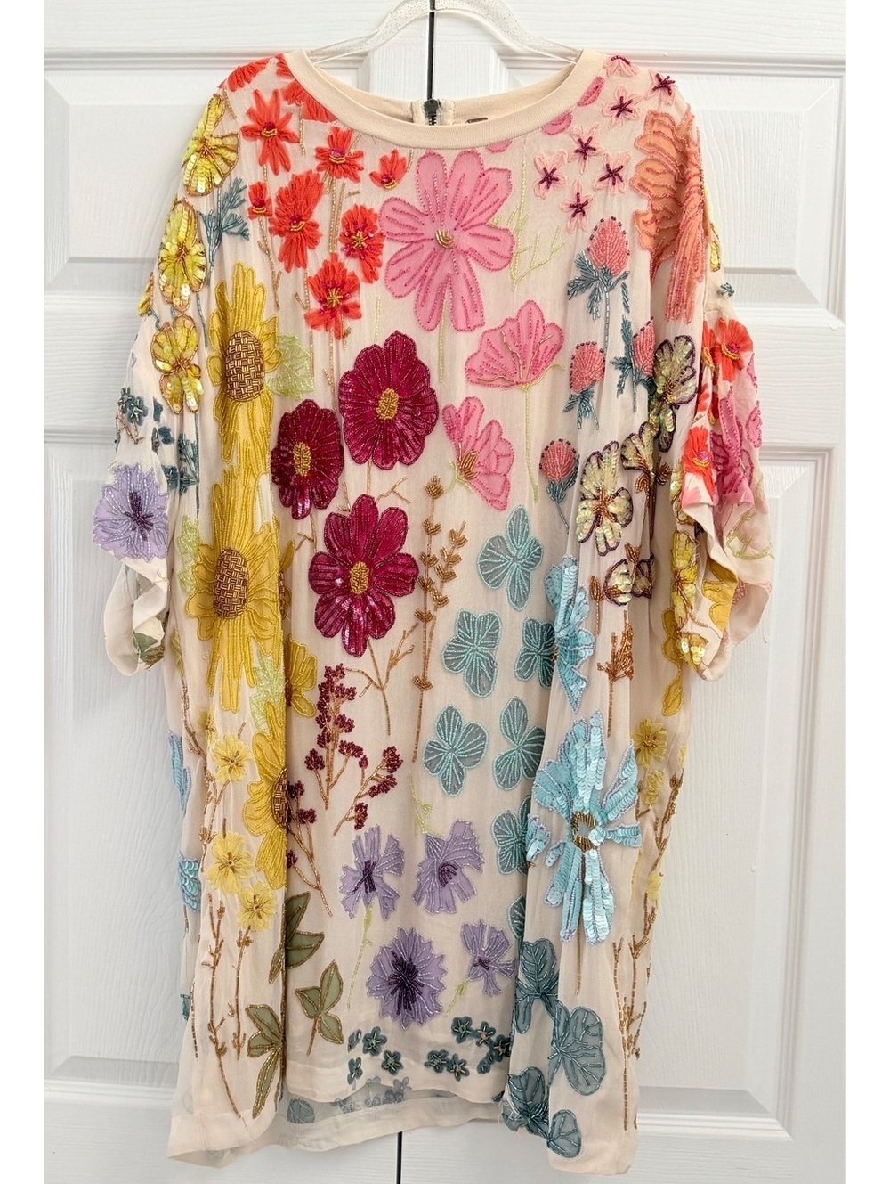 Free People Jewel Mini Dress Ivory Combo XL - Picture 2 of 13